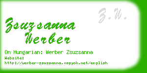 zsuzsanna werber business card